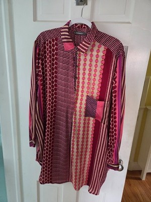 Alembika shirt, W-XL, pinks and reds, Viscose