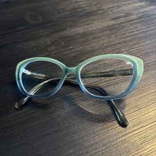 42) VERA WANG GLASSES WOMENS FULL-RIM PLASTIC GREEN CAT EYE 53-15 140 FRAME