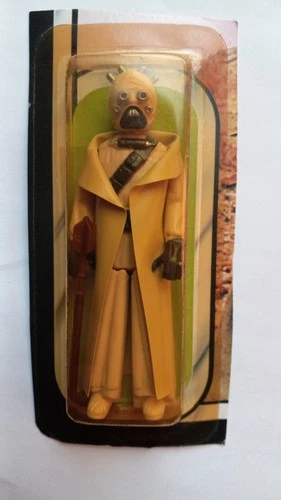 Vintage 1983 Kenner Star Wars Tusken Raider Hollow Cheeks Cut Card Still Sealed