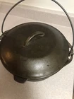 Vintage Unmarked No. 8 Dutch Oven Cast iron pan W/ lid  (wagner?)/ Insert Also