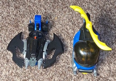 DC Batman Batwing Helicopter/Batman Super Attack W/Firing Discs+Torpedo Jet