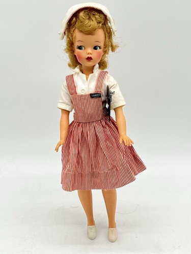 1960er VINTAGE IDEAL TAMMY PUPPE BS-12-2 MIT ETIKETT KRANKENSCHWESTER AIDE UNIFORM #9120