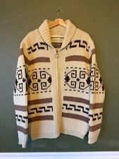 Vintage 70s Pendleton Original Westerley Big Lebowski Sweater Cardigan Talon Zip