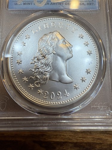 2024-(P) Silver 230th Anniv. Flowing Hair Medal Thomas S Cleveland First Strike! - Picture 3 of 4