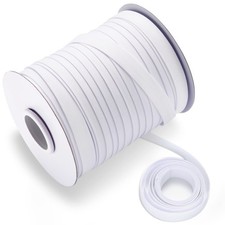 Bias Tape Double Fold 1/2 Inch - White 55 Yards Polyester Binding Tape for Se...