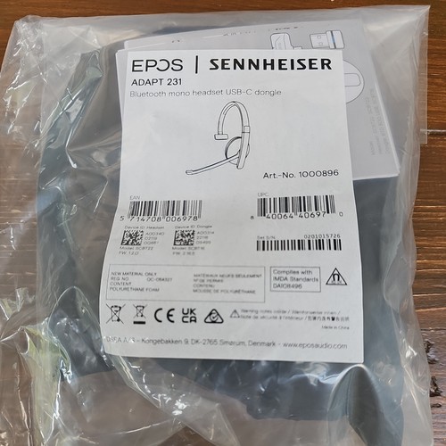 Sennheiser Adapt 231 USB-C Monaural Bluetooth Wireless NEU