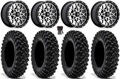 MSA Portal 14'' Wheels Machined 32'' Warrior XT Tires Yamaha YXZ (2019+)