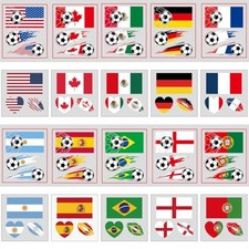 2026 World Cup Temporary Tattoos Sticker for Soccer Fans, 60PCS 20 Sheets