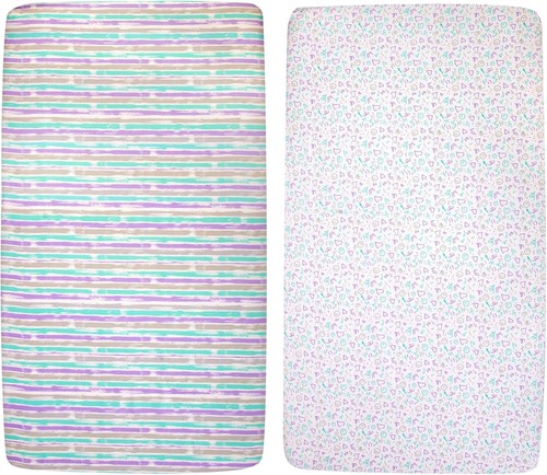 Dreams & Doodles 2 Pack Microfiber Fitted Crib Standard, & - Picture 5 of 7