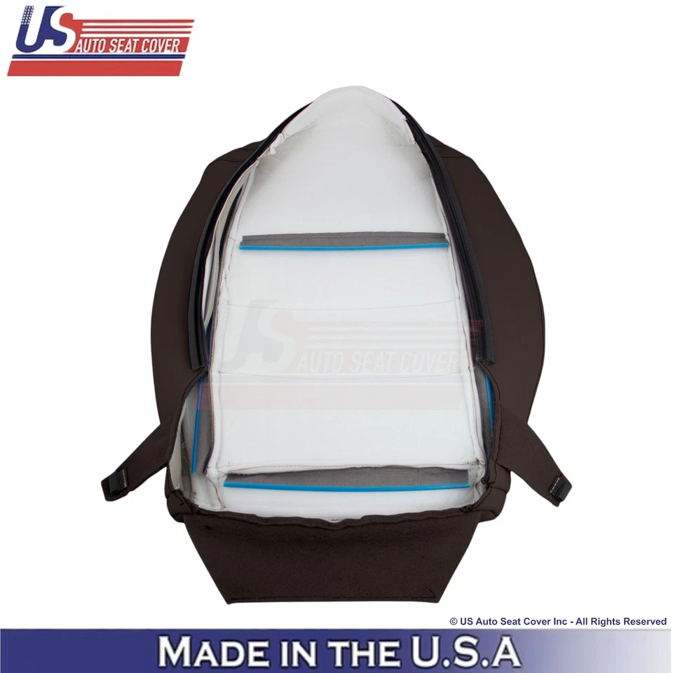 Fundas de asiento delanteras inferiores marrón de cuero sintético para Mercedes Benz GLE350 2020-2023 Foto 3 de 4