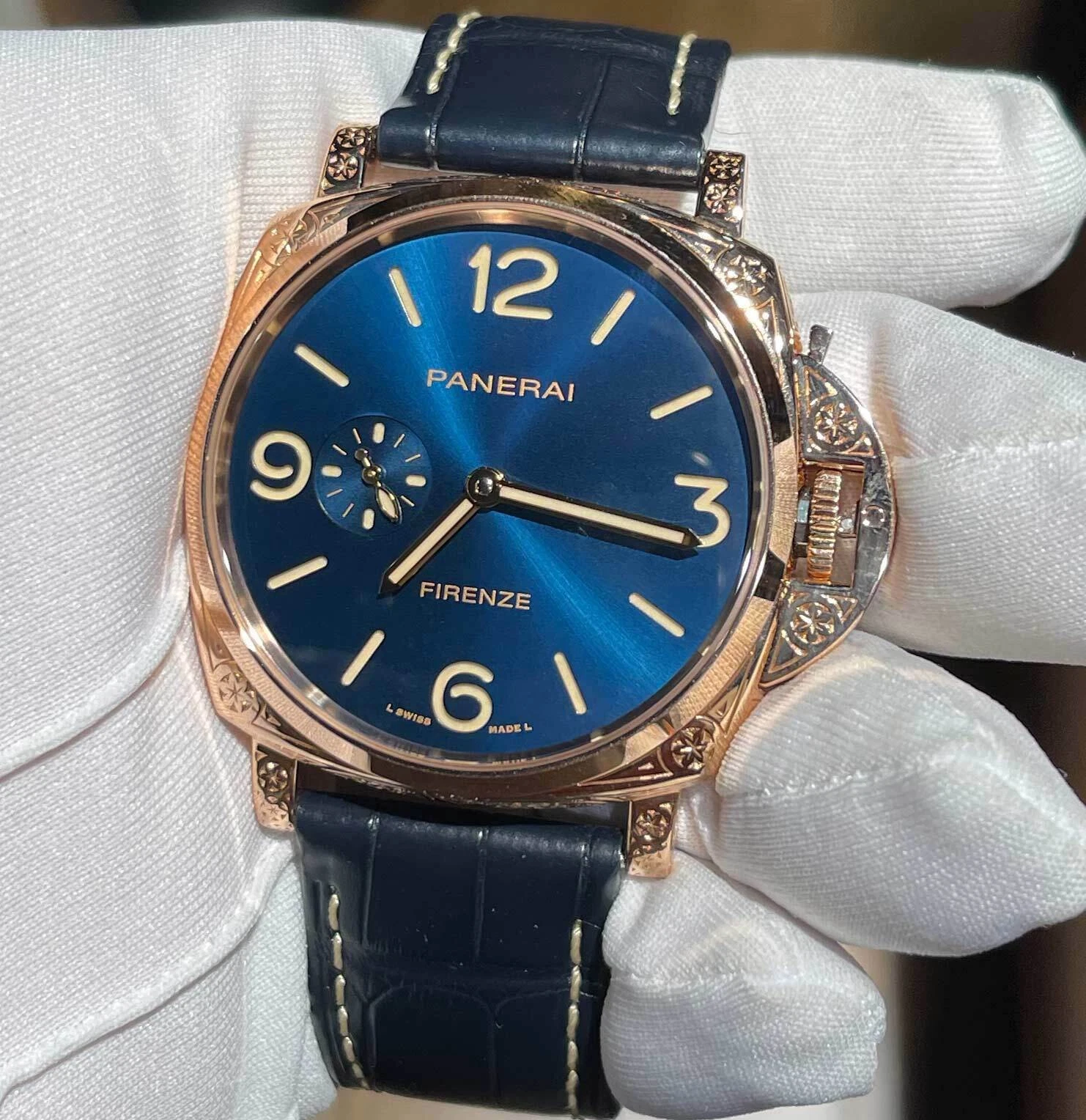 Panerai — Panerai Due Luminor Goldtech Firenze PAM01204 45MM Rose Gold Box Papers