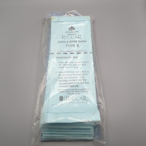 Genuine Riccar Vacuum Bags (6 Pack) - Type B For 8000 & 8900 Series Upright Vacuums - Model C15-6