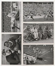7x Jesse Owens cards "Olympics 1936" REEMTSMA Hamburg 1936