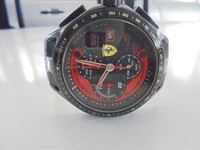 Ferrari Chronograph Watch 42mm Black Red Tachymeter Sporty Design