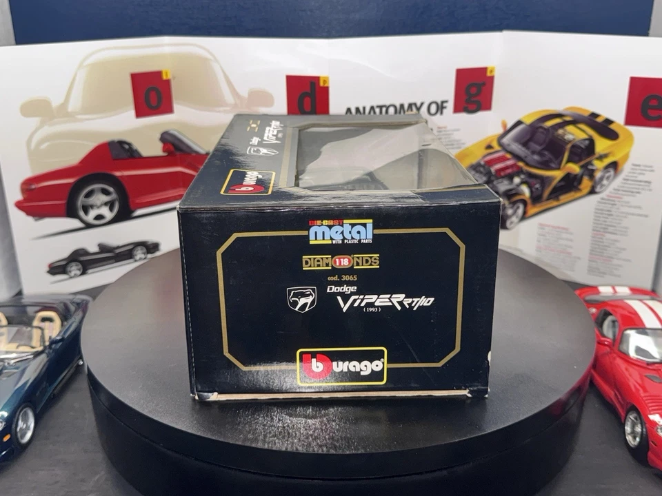 Dodge Viper RT/10 1993 escala 1/18 *negro* C.R. 8/10 Foto 3 de 4