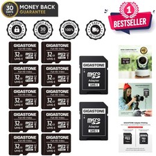 32GB Micro SD Card 10-Pack: Full HD Video Recording, Waterproof X-Ray Proof