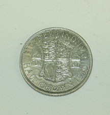 1940 GEORGE VI SILVER HALF CROWN CONDITION AS IN PHOTO.