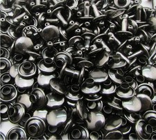 Amanteao Gun Black Double Cap Rivets Plane Cap 10mm and Post 10mm Pack of 80 ...