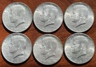 Lot Of 6 - 1964 Kennedy Half Dollars - 90% Silver Purity - Silver Value $164.82