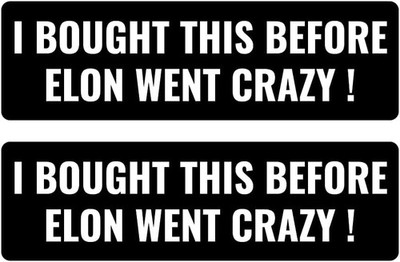 2pcs Funny Car Bumper Sticker ''I Bought This Before I Went Crazy'' Regret Design,