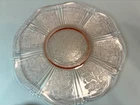 SET OF 8 - AMER SWEETHEART  PINK DEPRESSION 12" SALVER MACBETH-EVANS