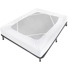 Box Spring Cover Queen Size Bed Skirt Wrap 4 Side of The Mattress, Stretch S...