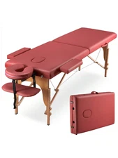 500lbs Heavy Duty Portable Massage Bed Spa Table Adjustable Height Folding Wood
