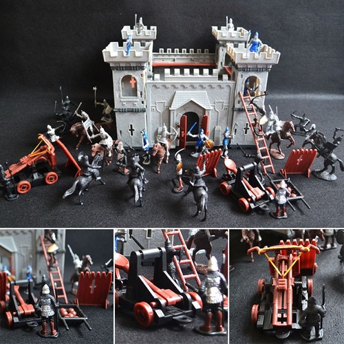Castillo medieval caballero modelo juego soldados infantería accesorios set / NUEVO - Imagen 2 de 11