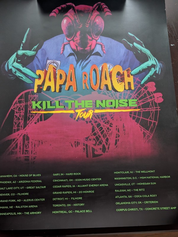 Papa Roach - Kill the Noise Tour Poster