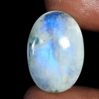 24.45Cts100%Natural Blue Rainbow Moonstone Oval Cabochon Loose Gemstone