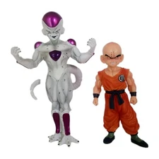 Anime Dragon Ball Z Frieza  8.5" Action Figure Toy Statue  White  & Krillin Set 