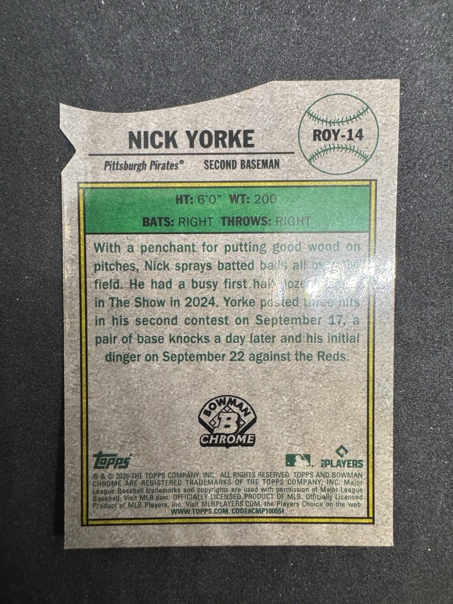 2025 Bowman Rookie of the Year Favorites - #ROY-14 Nick Yorke