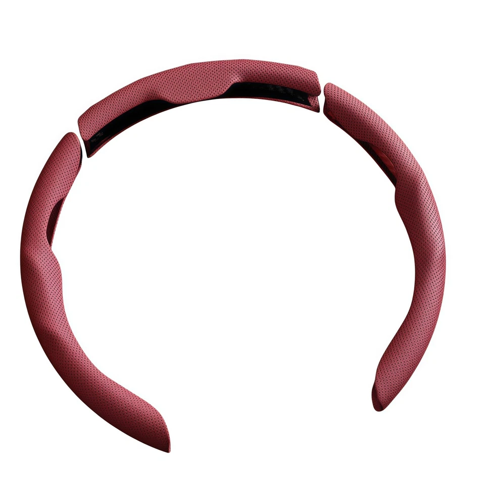 3pc Set Car Steering Wheel Cover Protector 15" Luxury Leather Non-Slip For BMW Foto 3 de 4