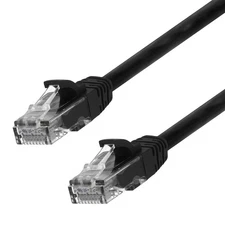 Ethernet Patch Cable CAT6A, UTP, 24AWG, 3 Ft,  10 pack, Black