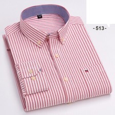 Mens Oxford Shirts Formal Business Long Sleeves Cotton Casual Dress Shirts Tops