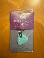 Smart Mom Teething Bling Necklace triangle jade silicone NEW