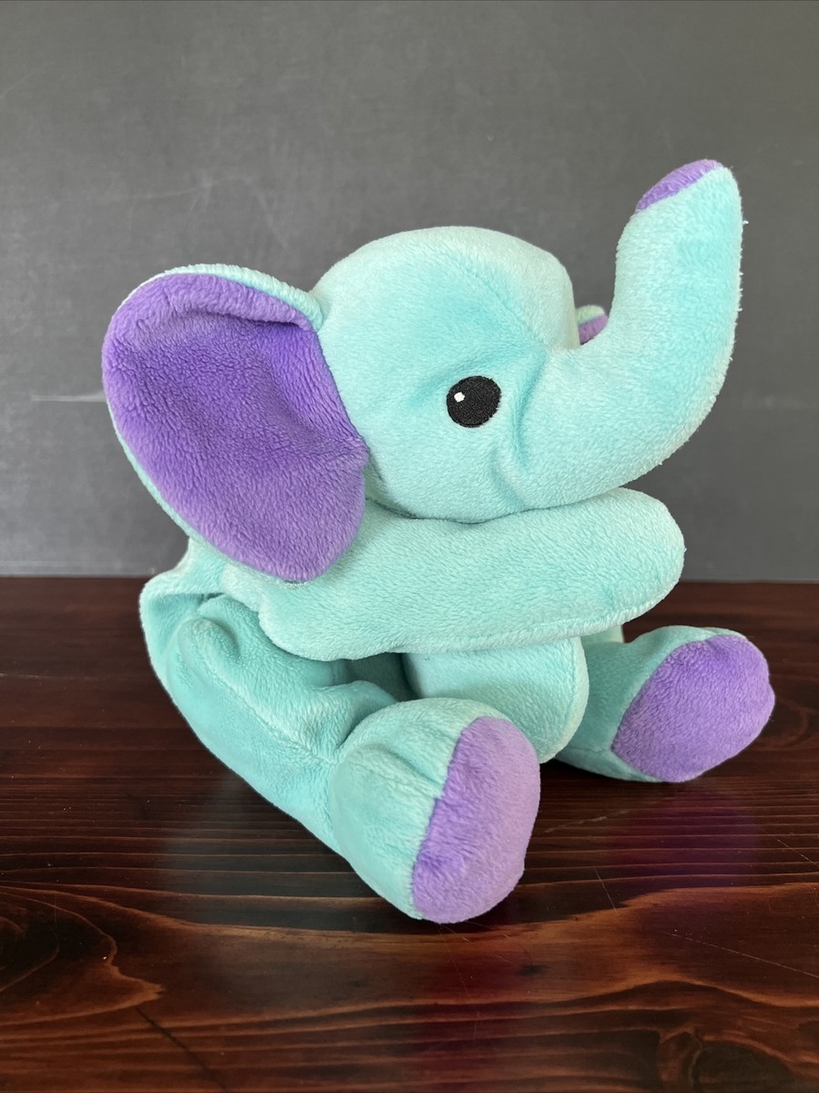 Ty Pillow Pals Squirt Elephant Vintage 1998 Blue Purple