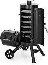 Extra Large BBQ Smoker Vertical Charcoal Smoker Grill BBQ Gill with Smoker Box