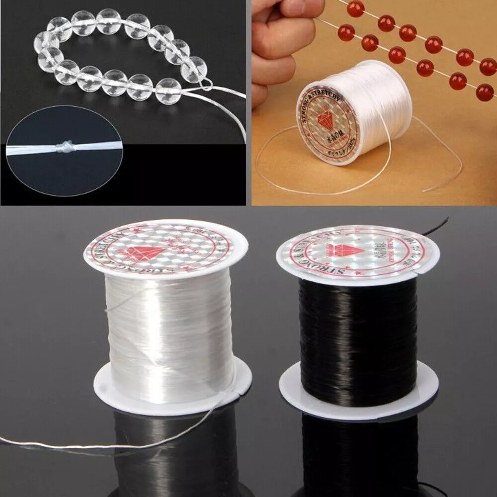 2 Roll Stretch Elastic Cord Nylon Beading String Thread For DIY Jewelry  Making