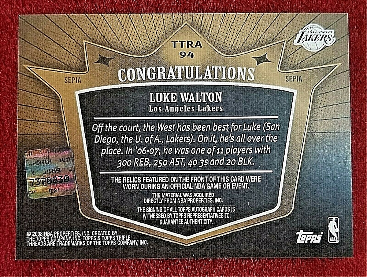 2007-08 Topps Triple Threads GOLD Emerald Sepia Relic Iverson 