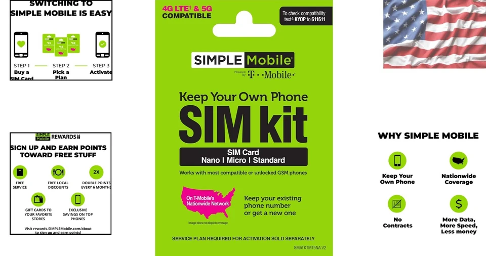 Universal Prepaid SIM Card Kit - Activate GSM Devices on 4G LTE Network - Image 2 of 4