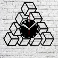 Abstract Vinyl Record Wall Clock Home Fan Art Decor 12'' 30 cm 6893