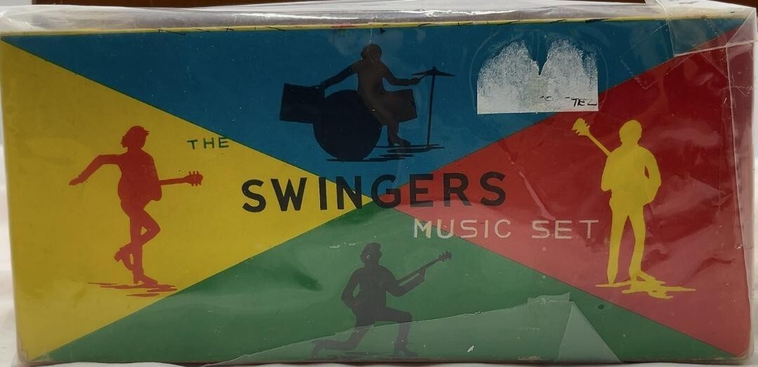 ビートルズ　フィギュア「スウィンガーズ ミュージック セット」1960年代 Beatles 1960s Swingers Music Figure Set Vintage Cake Topper