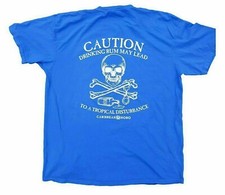 Caribbean Hobo Precaución Ron Camiseta Key West Camisa Islas Calavera Tropical Azul
