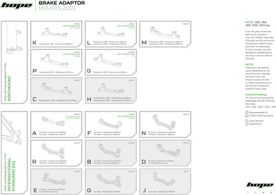 hopeページ Hope International Standard IS Brake Adapter Mount Black Silver