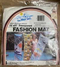 Vintage 1986 Intex Wet Set Vinyl Tropical Inflatable Air Mat Pool Floatie 72”