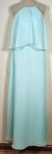Sorella Vita Size 8 Dress / Gown High Neck Mint Green Sheath Lightweight
