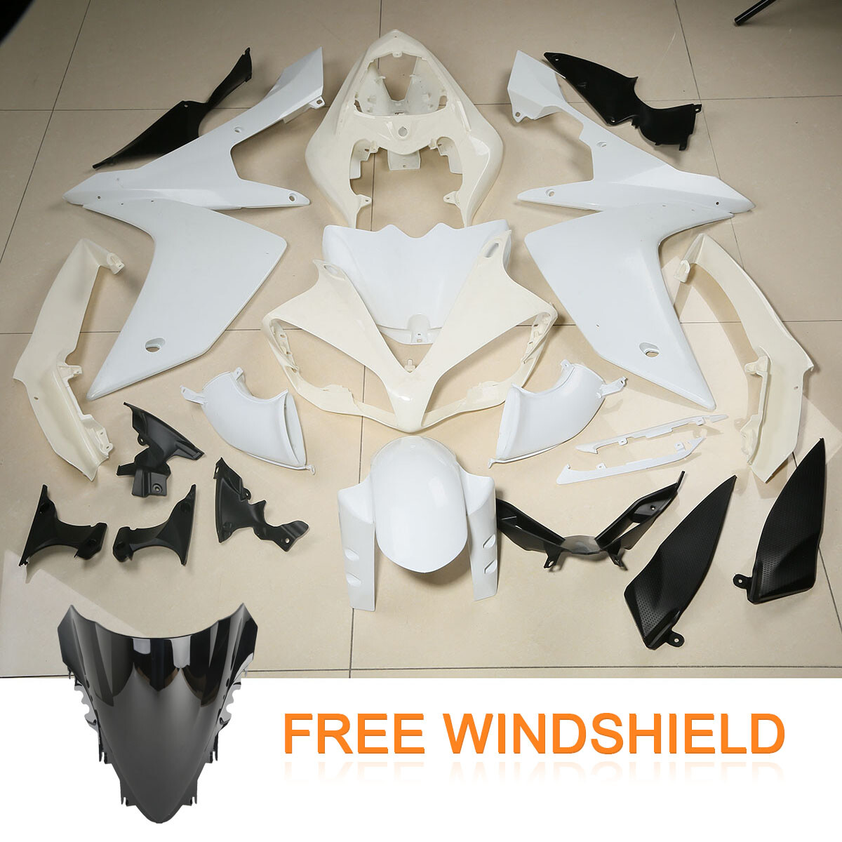 Blue White Fairing Kit for 07 08 Yamaha YZF R1 2007-2008 ABS Bodywork