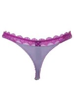 Heidi By Heidi Klum Aster Purple Geometric-Lace Thong Large