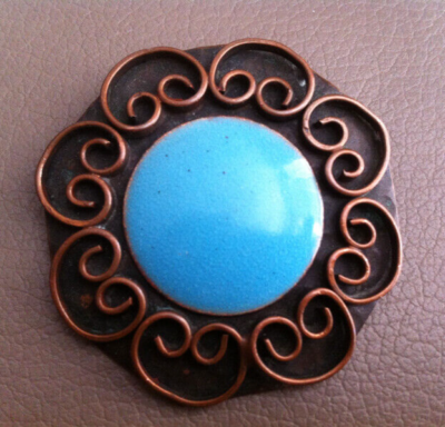 Broche En Bronze Art Déco De JEAN AUGIS - Ancienne, Made In France, Occasion Excellent état